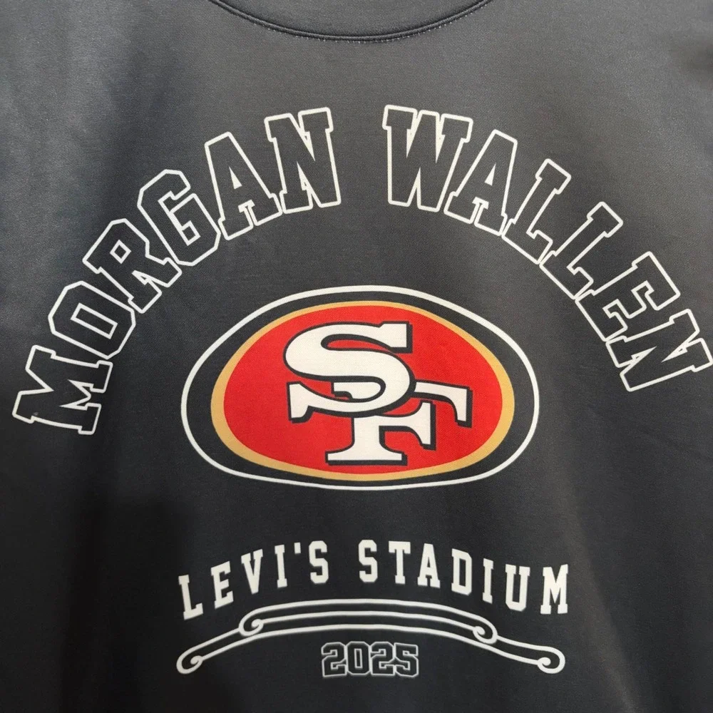 Morgan Wallen 2025 Tour Sweatshirt San Francisco 49ers Levi's Stadium Men's  M - Picture 3 of 7